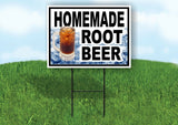 HOMEMADE ROOT BEER ICE Yard Sign Road with Stand LAWN SIGN