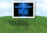 NOA RETIREMENT BLUE 18 in x 24 in Yard Sign Road Sign with Stand