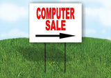 Computer SALE RED RIGHT ARROW Yard Sign Road with Stand LAWN SIGN Single sided
