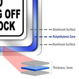 NOTICE No Diving Off Of Dock METAL Aluminum composite outdoor sign