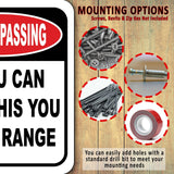 NO TRESPASSING If You Can Read This You Are In Range Outdoor Metal sign