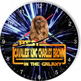 Best King Charles Spaniel Dog Galaxy Wars Space Star Kitchen Livingroom Clock