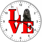 English Cocker Spaniel Cute Puppy Dog kitchen living room Wall Clock