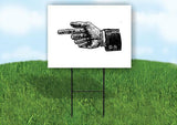 LEFT HAND Yard Sign Road with Stand LAWN SIGN Single sided