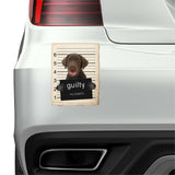 Chocolate Lab Mugshot Bad Dog Fridge refrigerator Car Magnet