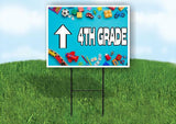 4TH GRADE STRAIGHT ARROW Yard Sign with Stand LAWN SIGN