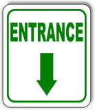 ENTRANCE DIRECTIONAL GREEN 8 Arrow Variations Metal Aluminum composite sign