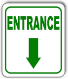 ENTRANCE DIRECTIONAL GREEN 8 Arrow Variations Metal Aluminum composite sign