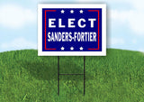 ELECT SANDERS-FORTIER  18 in x 24 in Yard Sign Road Sign with Stand