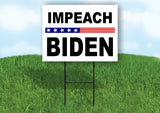 IMPEACH BIDEN WHITE BACKGROUND Yard Sign with Stand LAWN SIGN