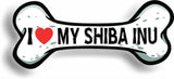 I Love My Shiba Inu Car Magnet Bumper Sticker 3"x7"