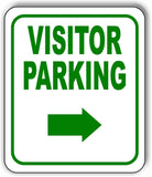 VISITOR PARKING DIRECTIONAL GREEN 8 Arrow Variations Aluminum composite sign