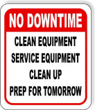 NO DOWNTIME AT WORK Aluminum composite outdoor sign