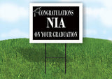 NIA CONGRATULATIONS GRADUATE 18 in x 24 in Yard Sign Road Sign with Stand