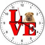 Chinese Shar-pei Cute Puppy Dog kitchen living room Wall Clock