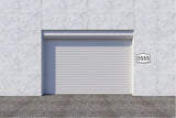 White and Black House Number Aluminum Composite Sign