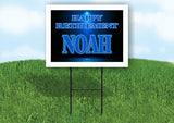 NOAH RETIREMENT BLUE 18 in x 24 in Yard Sign Road Sign with Stand