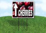 CHERRIES STRAIGHT ARROW RED Yard Sign with Stand LAWN SIGN