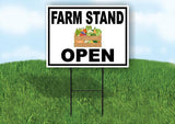 FARM STAND VEGETABLE OPEN BORDER 18inx24in Yard Road Sign w/ Stand