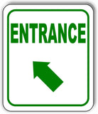 ENTRANCE DIRECTIONAL GREEN 8 Arrow Variations Metal Aluminum composite sign