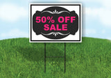 50% OFF SALE PINK TAG BLACK Yard Sign with Stand LAWN SIGN