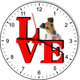 Fox Terrier Cute Puppy Dog kitchen living room Wall Clock