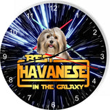 Best Havanese Dog Galaxy Wars Space Star Kitchen Livingroom Wall Clock