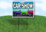 CAR SHOW WITH CARS Yard Sign Road with Stand LAWN SIGN