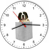 Saint Bernard In Your Pocket Dog kitchen living room Wall Clock