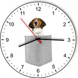 Tree Walker Coonhound In Your Pocket Dog kitchen living room Wall Clock