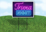 TRIVIA NIGHT NEON Yard Sign with Stand LAWN SIGN