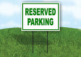 reserved parking GREEN Yard Sign Road with Stand LAWN SIGN