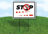 STOP HATE HANDPRINT Yard Sign Road with Stand LAWN SIGN
