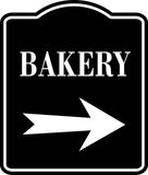 Bakery Right Arrow BLACK  Aluminum Composite Sign