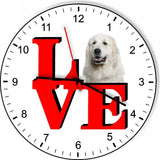 Great Pyrenees Cute Puppy Dog kitchen living room Wall Clock
