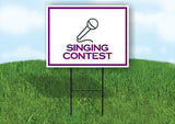 SINGING CONTEST PURPLE Yard Sign Road with Stand LAWN SIGN