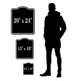 19 Bay Garage Door Plate Field Lane Gate Number BLACK Aluminum Composite Sign