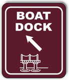 BOAT DOCK DIRECTIONAL 45 DEGREES UP LEFT ARROW Metal Aluminum composite sign