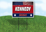 KENNEDY FLAG RED 2024 18inx24in Yard Road Sign w/ Stand