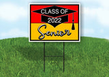 CLASS 2022 SENIOR RED GOLD Yard Sign with Stand LAWN SIGN
