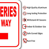 Deliveries This Way w/ Left Arrow Outdoor Aluminum composite sign