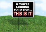 IF YOURE LOOKING FOR A SIGN THIS IT Plastic Yard Sign ROAD SIGN with Stand