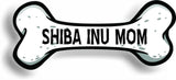 Dog Mom Shiba Inu Bone Car Magnet Bumper Sticker 3"x7"
