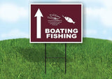 BOATING FISHING STRAIGHT ARROW BROWN Yard Sign with Stand LAWN SIGN