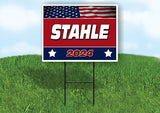 STAHLE FLAG RED 2024 18inx24in Yard Road Sign w/ Stand