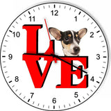 Rat Terrier Cute Puppy Dog kitchen living room Wall Clock