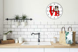 Australian Shepard Love Park Cute Puppy Dog kitchen living room Wall Clock