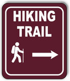HIKING TRAIL DIRECTIONAL RIGHT ARROW CAMPING Metal Aluminum composite sign