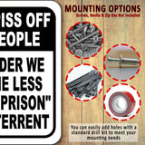 DONT PISS OFF OLD PEOPLE THE OLDER WE GET THE LESS FUNNY Aluminum composite sign