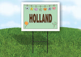 HOLLAND WELCOME BABY GREEN  18 in x 24 in Yard Sign Road Sign with Stand